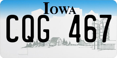 IA license plate CQG467