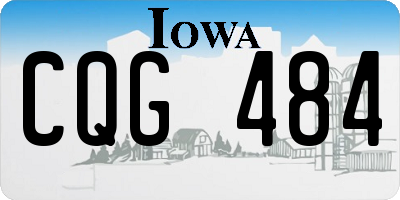IA license plate CQG484