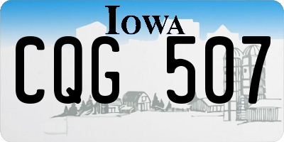 IA license plate CQG507