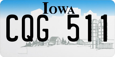 IA license plate CQG511