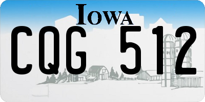 IA license plate CQG512