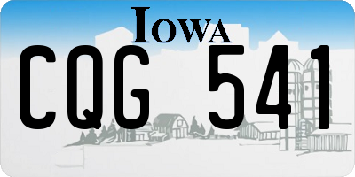 IA license plate CQG541