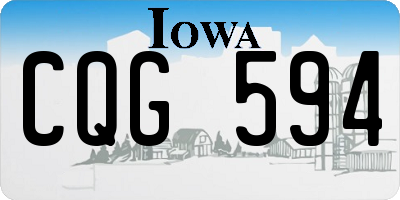 IA license plate CQG594