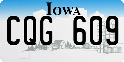 IA license plate CQG609