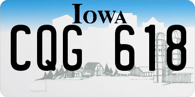 IA license plate CQG618