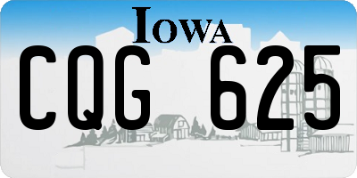 IA license plate CQG625