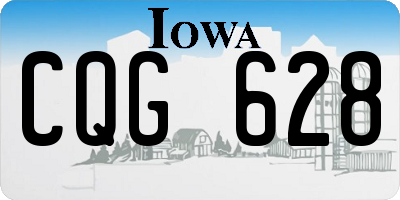 IA license plate CQG628