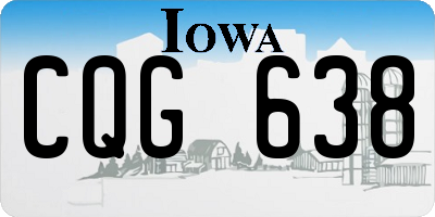 IA license plate CQG638