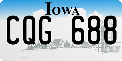 IA license plate CQG688