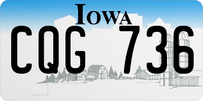 IA license plate CQG736