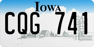 IA license plate CQG741