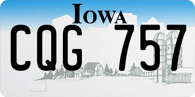 IA license plate CQG757
