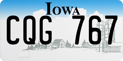 IA license plate CQG767