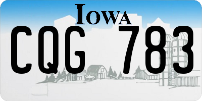 IA license plate CQG783
