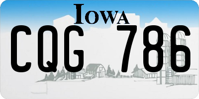 IA license plate CQG786