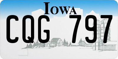 IA license plate CQG797