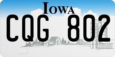 IA license plate CQG802