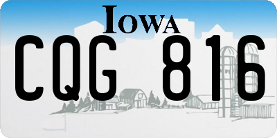 IA license plate CQG816