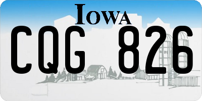 IA license plate CQG826