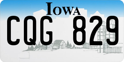 IA license plate CQG829