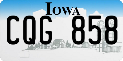 IA license plate CQG858