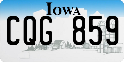 IA license plate CQG859