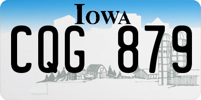 IA license plate CQG879