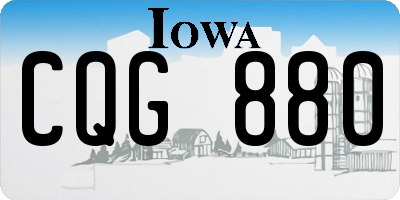 IA license plate CQG880