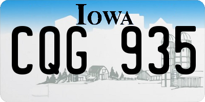IA license plate CQG935