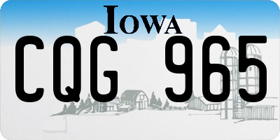 IA license plate CQG965
