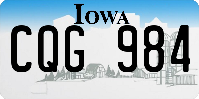IA license plate CQG984