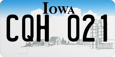 IA license plate CQH021