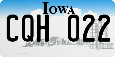 IA license plate CQH022