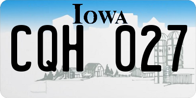 IA license plate CQH027