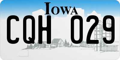IA license plate CQH029