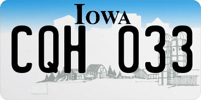 IA license plate CQH033