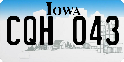 IA license plate CQH043