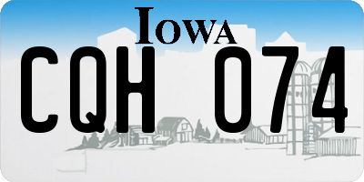 IA license plate CQH074