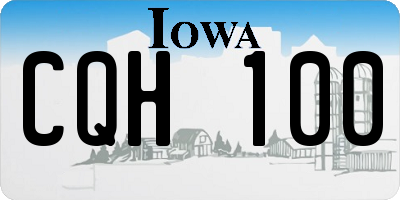 IA license plate CQH100