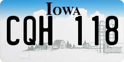 IA license plate CQH118