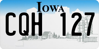 IA license plate CQH127