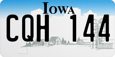 IA license plate CQH144