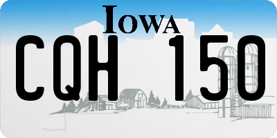 IA license plate CQH150