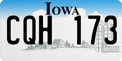 IA license plate CQH173