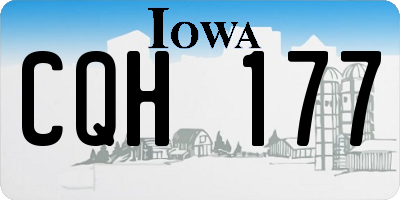 IA license plate CQH177