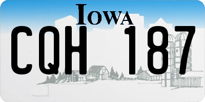 IA license plate CQH187