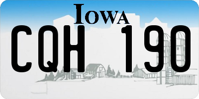 IA license plate CQH190