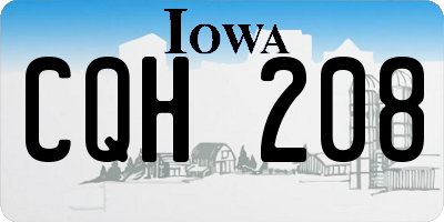 IA license plate CQH208