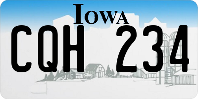 IA license plate CQH234