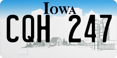 IA license plate CQH247